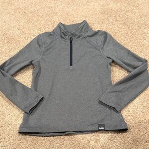 Rei kids 1/4 quarter zip pullover base layer